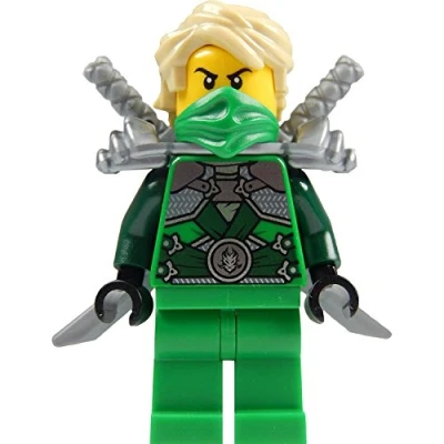 Imagen de LEGO® Ninjago: Lloyd Garmadon (Green Ninja) Minifigure with Shoulder Armor and Two katanas (Swords)