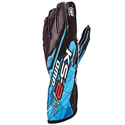 Imagen de OMP Ks 2 Art Guantes Negro/Cyan Talla XXS