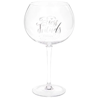 Imagen de Maturi Vaso de ginebra con corazones &#039;Best Friends Forever&#039; 625 ml