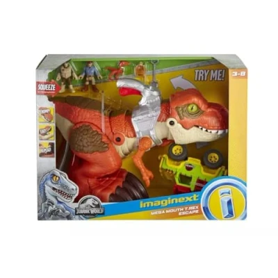 Imagen de Jurassic World Figura Dinosaurio T Rex Mega Mandíbula, Multicolor, único (Mattel GPN62)