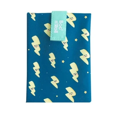 Imagen de Roll&#039;eat ® Bolsa Merienda Mr. Wonderful Porta Bocadillos con Envoltorio Reutilizable, Alimentos Ecológico sin BPA, de Tela, Color Lightning Boc&#039;n&#039;Roll