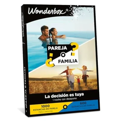 Imagen de WONDERBOX Caja Regalo Pareja o Familia 1 Noche con Desayuno en 1000 estancias 600 Ideas