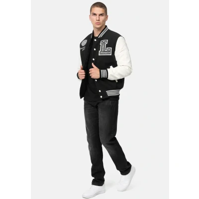 Imagen de Lonsdale Waterstein Chaqueta de entrenamiento, Hombre, Talla: Large, Black ecru grey