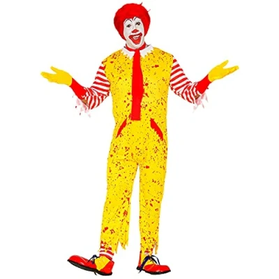 Imagen de WIDMANN MILANO PARTY FASHION Disfraz Mc Killer Clown, mono, payaso de terror, Halloween