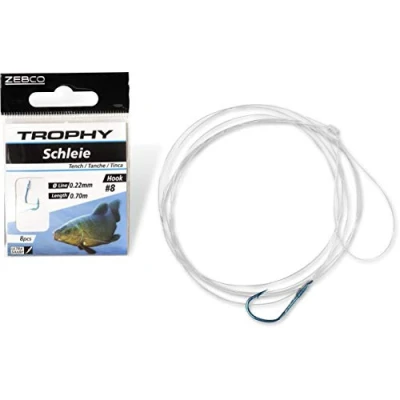 Imagen de Zebco Trophy Schleie Vorfachhaken Anzuelo preatado con sedal de Pesca Accesorios, Producto Calidad, Azul, 6