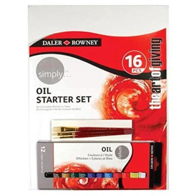 Imagen de Daler Rowney Simply Set Completo, 12 colores surtidos, 92 Mililitros (118500005)