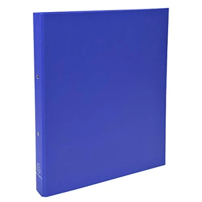 Imagen de Carpeta de 2 anillas 30mm redondas exacompta din a4 carton forrado azul