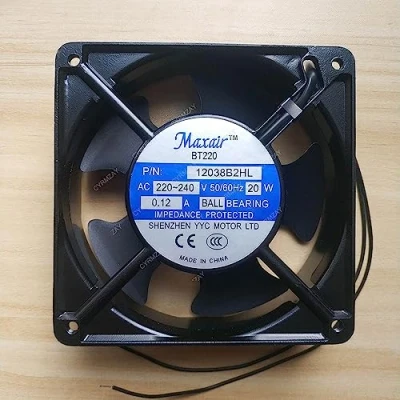 Imagen de CYRMZAY Ventilador Compatible para MAXAIR BT220 12038B2HL 220 240V 2 Wire 12038 12CM cooling