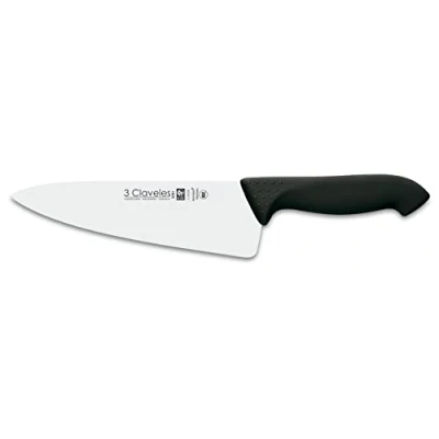 Imagen de 3 Claveles Cuchillo Cocinero Proflex de 20 cm, Acero Inoxidable, Negro