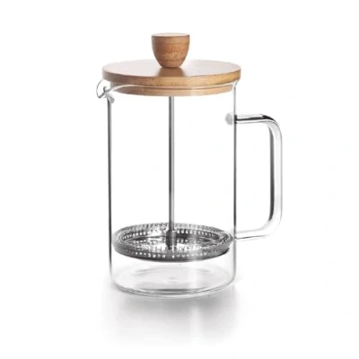 Imagen de Lacor 62161 Cafetera Francesa Wood, Prensa Francesa, Filtro de Acero Inoxidable, 8 Tazas, Inoxidable y Madera Bambú, 1L