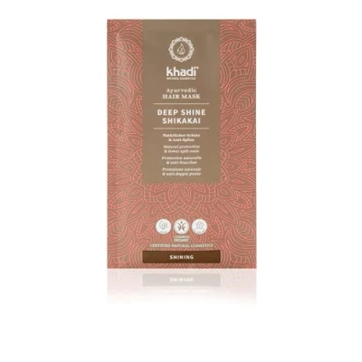 Imagen de khadi DEEP SHINE SHIKAKAI Mascarilla capilar ayurvédica, Brillo radiante, rica hidratación y protección suavizante para puntas abiertas, 100% vegana, sin siliconas ni sulfatos, Cosmética Natural, 50g