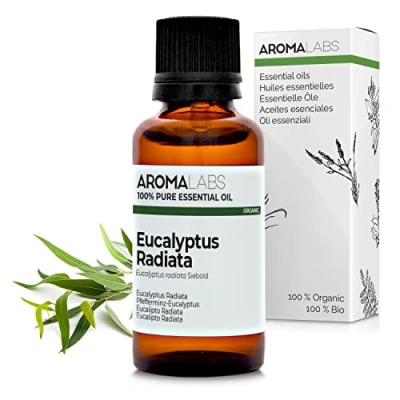 Imagen de BIO Aceite Esencial EUCALIPTO RADIATA 30mL 100% Puro, Natural, Quimiotipado y Certificado AB AROMA LABS (Marca Francesa)