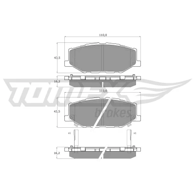 Imagen de Juego de pastillas TOMEX Brakes TX 60 56
