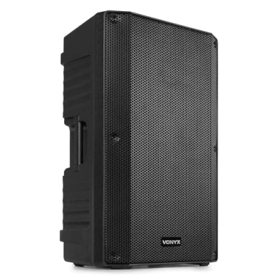 Imagen de Vonyx VSA12BT Altavoz Activo portátil 800w autoamplificados. 12 Pulgadas Profesional con Bluetooth, Ecualizador, Entrada de Guitarra y Reproductor MP3