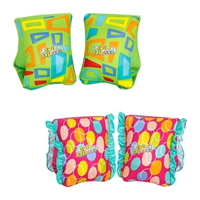 Imagen de BESTWAY Manguitos Hinchables de Tela Aquastar Fabric Armbands S/M 38x14 cm Multicolor