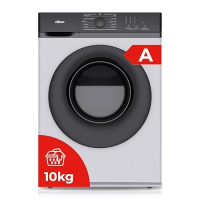 Imagen de Nilson Lavadora 10Kg Carga Frontal Blanco NL10400AI. 1600W, 1400rpm, Motor Inverter, 11 Programas, Función Stop&amp;Go, Tambor Diamante, Clase de Eficiencia Energética A