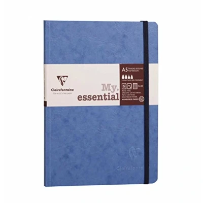 Imagen de Clairefontaine 793464 C 14,8 x 21 cm edad bolsa thread bound Notebook azul