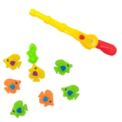 Imagen de Idena 40616 Juego baño para niños, Juguete acuático de 8 Piezas con Peces Goma Colores y caña Pescar magnética Funcional, Multicolor, Small Berlin