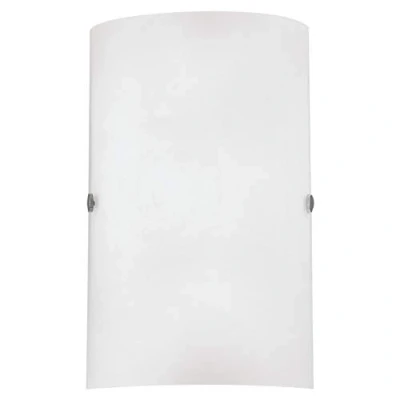 Imagen de Eglo Aplique de pared Troy 3, lámpara mesa 1 bombilla, materiaL acero, color níquel mate, vidrio blanco satinado, casquillo E14