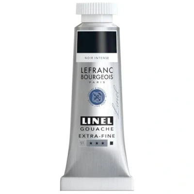 Imagen de Lefranc Bourgeois Linel Gouache extrafino, tubo 14 ml, negro intenso Serie 1