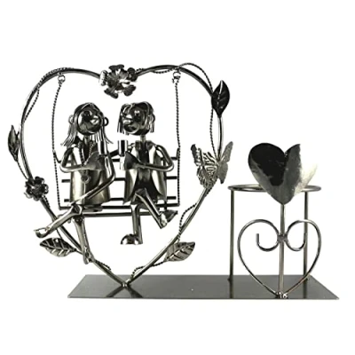 Imagen de ito electronics Columpio para Botellas de Vino, Pareja Amor, Boda, Regalo, corazón, Soporte Vino