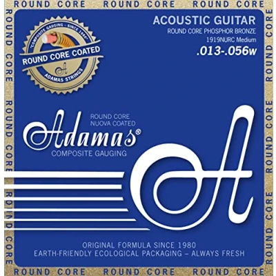 Imagen de Adamas Akustik Gitarren Saiten Nuova Phosphor Bronze beschichtet Round Core Satz Medium .013 .056 1919NURC