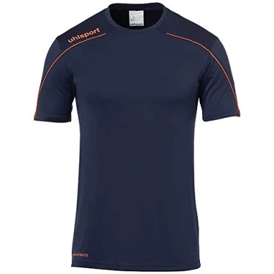 Imagen de uhlsport Stream 22 Shirt Shortsleeved Camiseta De Entrenamiento, Hombre, Azul Marino/Rojo Fluor, XXL