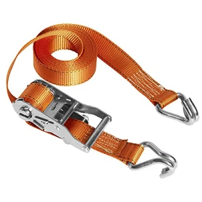 Imagen de Master Lock 3211EURDAT Fast Link Cinchas de Amarre con Trinquete y Ganchos, Naranja, 4.5 m x 35 mm