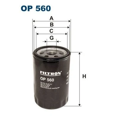 Imagen de FILTRON OP 560 Filtro de aceite 3/4 16 UNF enroscable VOLKSWAGEN: TRANSPORTER 3 Bus, Kasten,