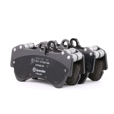 Imagen de BREMBO P 85 069 Juego de pastillas freno preparado para indicador desgaste sin accesorios, con pesos equilibrio PORSCHE: Cayenne
