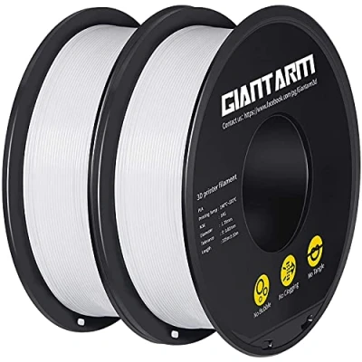Imagen de GIANTARM PLA filament para impresora 3D printer 1.75 mm, bobina de 2 kg,PLA 2PCS Blanco（cada rollo 1 kg）
