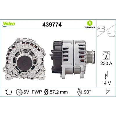 Imagen de VALEO 439774 Alternador 14V 230A PORSCHE: Cayenne