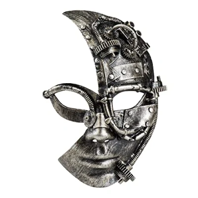 Imagen de Boland 54524 máscara Radarpunk, steampunk, de ojos con banda elástica, accesorio disfraz para carnaval, halloween y fiesta temática