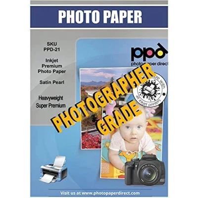 Imagen de PPD Inkjet A4 x 100 Hojas de Papel Fotográfico Satinado Perlado 280 g/m² Calidad Profesional Secado Instantáneo Para Todas Impresoras Inyección Tinta 21