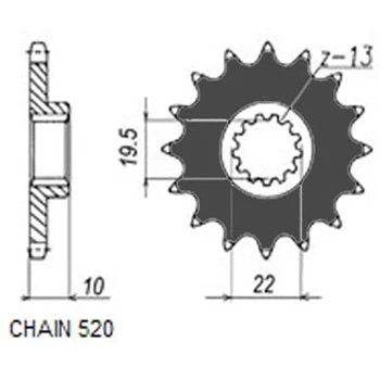 Imagen de SUNSTAR 323 13 Piñón para cadena