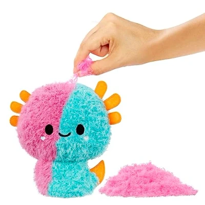 Imagen de Fluffie Stuffiez Peluche coleccionable pequeño AXOLOTL, sorpresa al abrir la caja con ASMR Fidget DIY Piel flexible, pelusa ultrasuave, para niños y niñas a partir de 4 años