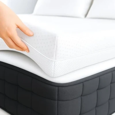 Imagen de Topper Viscoelastico 160x200 CM Grosor 5CM Sobrecolchon Funda Extraible y Lavable Alivio de la tensión Muscular Fabricado en España Nucleo 100% Viscoelastica Reversible