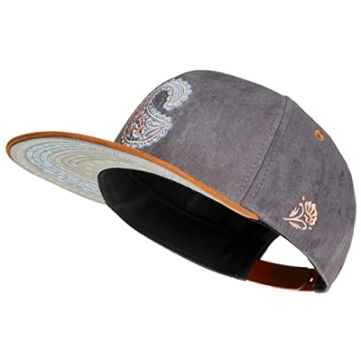 Imagen de Cadency® Gorra Snapback Paisley, Gris, Unisex, Talla Ajustable, gris