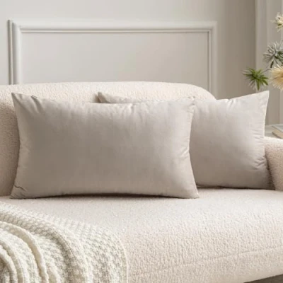 Imagen de MIULEE Terciopelo Funda de Cojine Almohada del Sofá Throw Cojín Decoración Caso la Cubierta Decorativo Almohadas para Sala Estar 30x 50cm 12 x 20 Pulgadas 2 Pieza Heart Wood