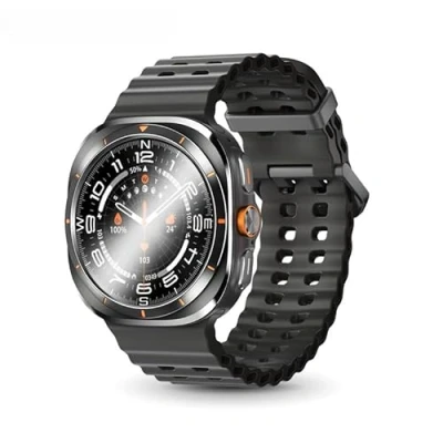 Imagen de reloj inteligente de 47 mm 7 Ultra para hombres y mujeres, AMOLED NFC, brújula, IP68, resistente al agua, frecuencia cardíaca, SpO2, deportivo Android iOS (negro)