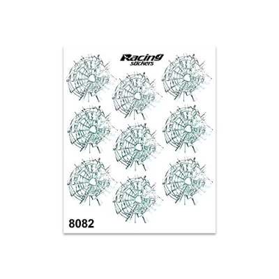Imagen de 4R Quattroerre.it 8082 Adhesivos Agujeros de Bala para Vidrio 14 x 16 cm