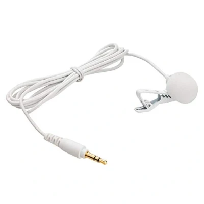 Imagen de Saramonic Lavalier Blanco de 3,5 mm con Cable 1,25 m para Sistemas inalámbricos, grabadoras portátiles, cámaras, Blink 500, 500 Pro y más (SR M1W)