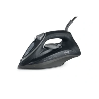 Imagen de Ufesa Steam Tech 2400 Plancha de Vapor 2400W, Golpe Max 120gr y Constante 0 30gr/min, Suela Cerámica, Doble Sistema Antical, Antigoteo, Negro, Exclusivo Amazon
