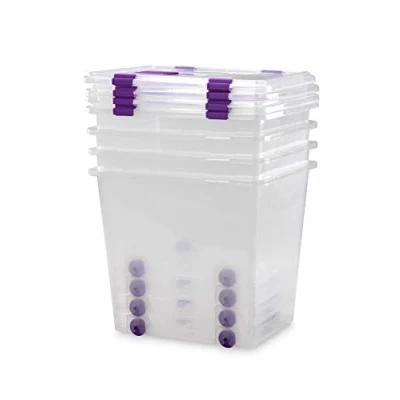 Imagen de TODO HOGAR Caja Plástico Almacenaje Grandes Multiusos con Ruedas Medidas 510 x 410 460 Capacidad de 70 litros (4)