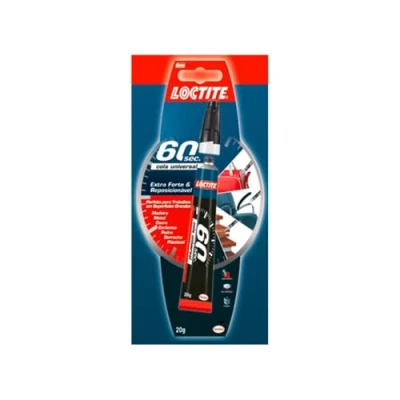 Imagen de Pegamento Loctite de 60 segundos universal/Rápido y reposicionable/Ideal para grandes superficies materiales no porosos/1 paquete (1 x 20 g).