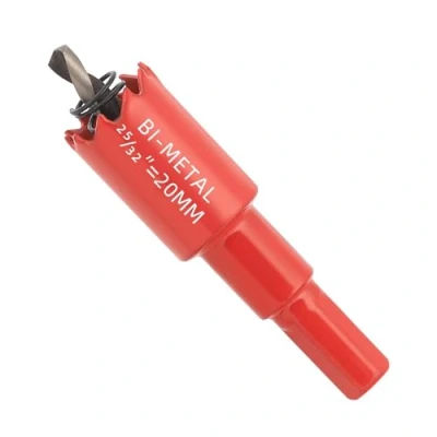 Imagen de GARHWAL Sierra perforadora bimetálica de 20 mm, broca perforadora, con adaptador triangular y centrado. Corte preciso rápido madera, plástico, placas yeso, metal finas más