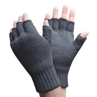 Imagen de Heat Holders Guantes térmicos de punto sin dedos con forro polar 2,3 TOG para hombre, Gris 2, Taille unique