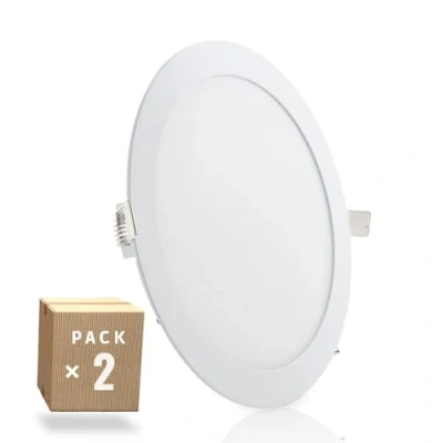 Imagen de Pack 2 Placas LED 20W 1600Lm 6000ºK Circular 40.000H [GR RDP15 CW PK2 AP] Greenice