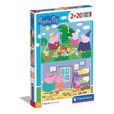 Imagen de Clementoni Peppa Pig Set 2 Puzzles de 20 Piezas (24778)