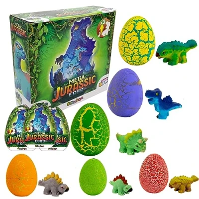Imagen de #sbabam Funny Box Mega Jurassic Eggs, Juguetes a Partir de 3 años, Paquete 3, Dinosaurios para niños Nacidos Huevos mágicos, bebés